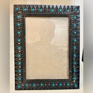 Elegant Black and Blue Photo Frame